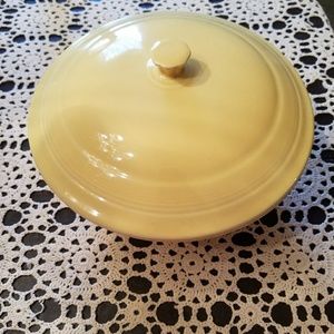Round fiestaware casserole